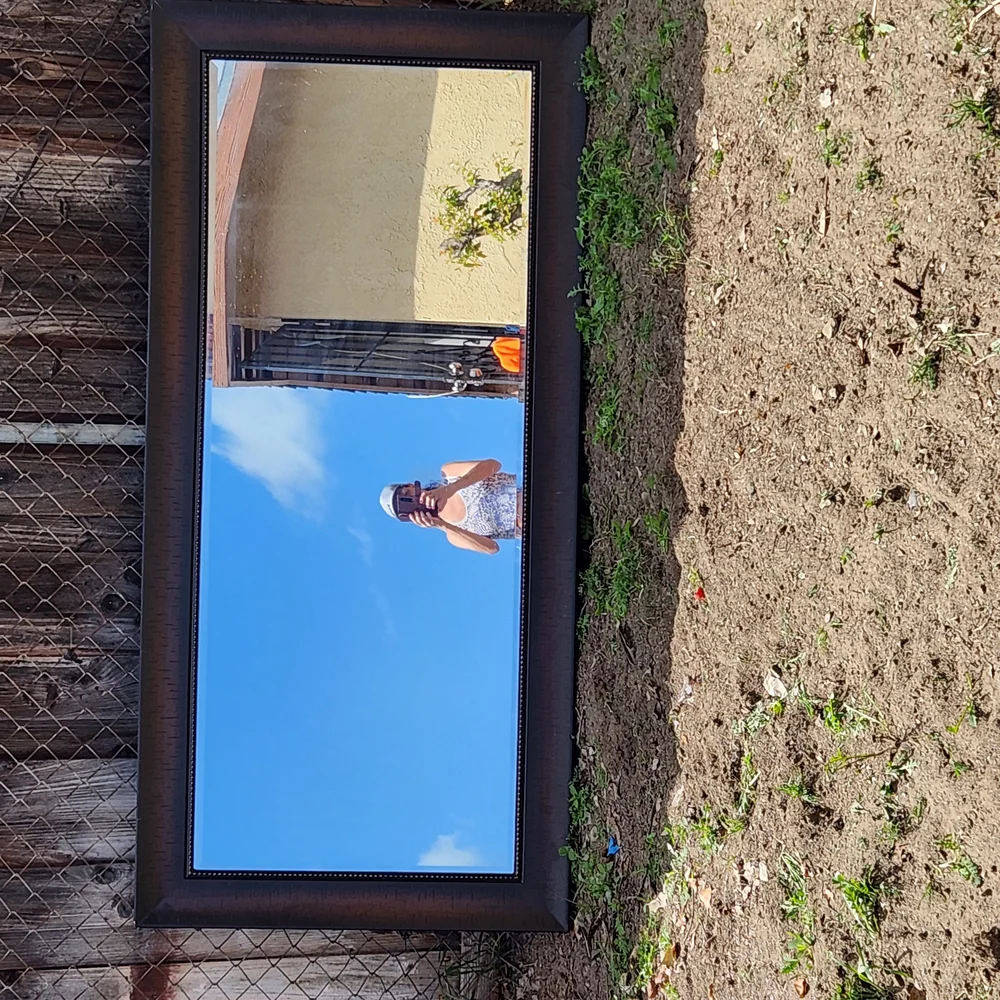 Rustic Brown Mirror Wall Decor